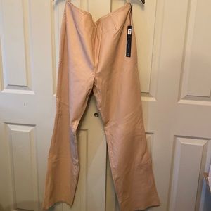 NWT Wheat Leather Pants, small smudge on right knee so am pricing accordingly